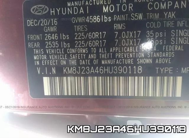 KM8J23A46HU390118