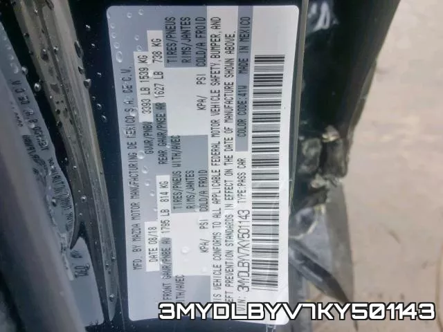 3MYDLBYV7KY501143