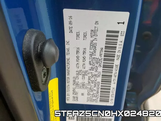 5TFAZ5CN0HX024820