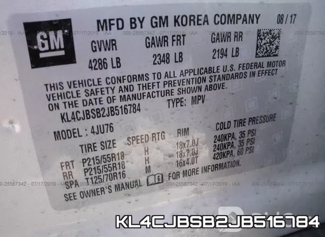 KL4CJBSB2JB516784