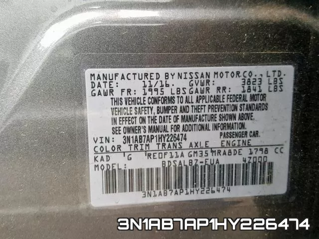 3N1AB7AP1HY226474