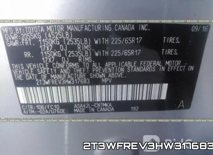 2T3WFREV3HW317683
