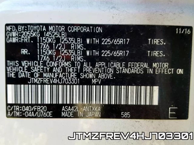 JTMZFREV4HJ703301