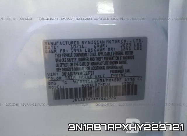 3N1AB7APXHY223721