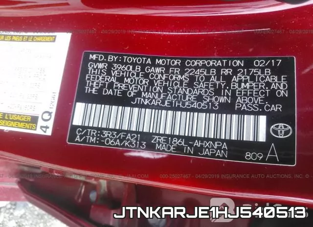 JTNKARJE1HJ540513