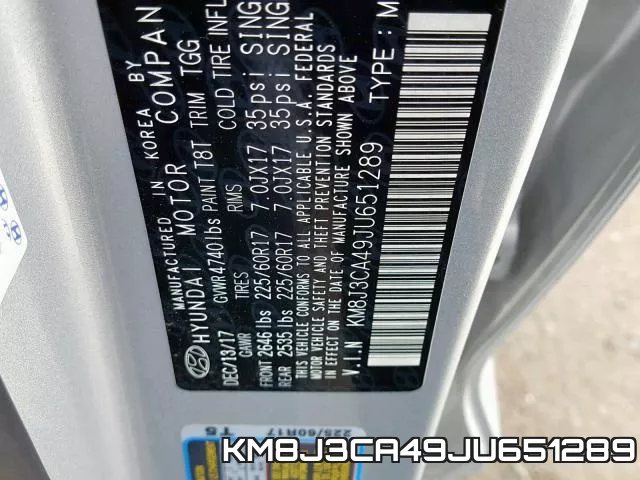 KM8J3CA49JU651289