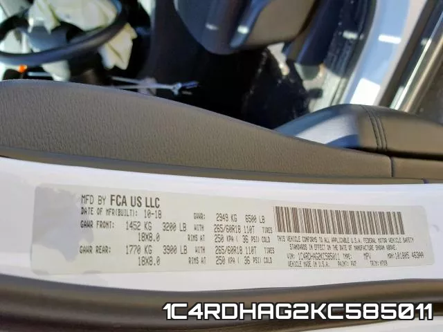 1C4RDHAG2KC585011