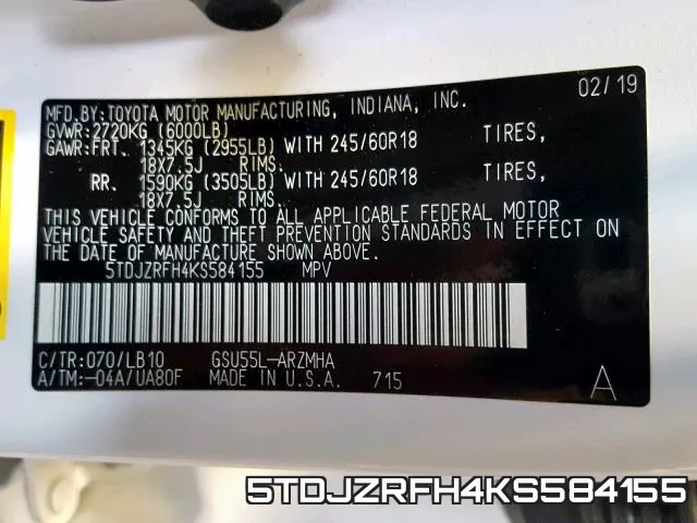 5TDJZRFH4KS584155