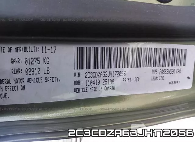 2C3CDZAG3JH172056