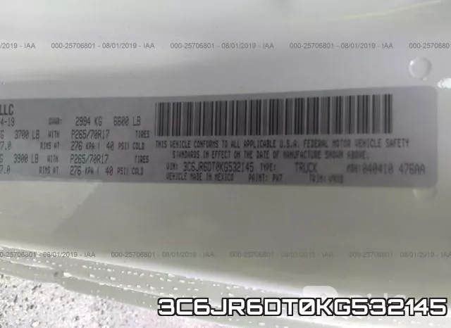 3C6JR6DT0KG532145