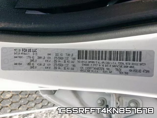 1C6SRFFT4KN857678