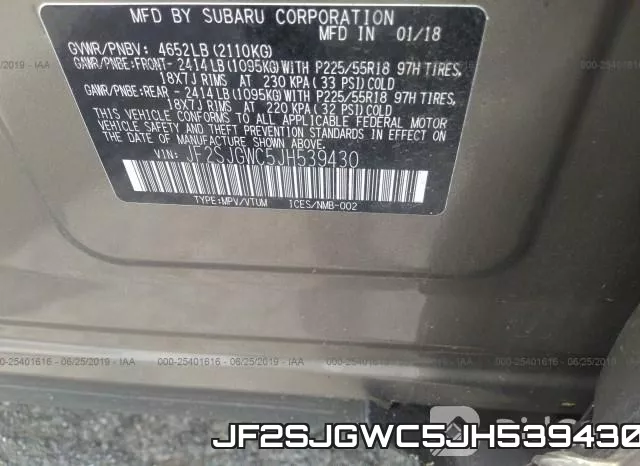 JF2SJGWC5JH539430