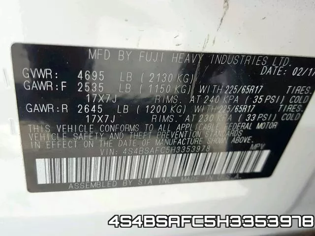 4S4BSAFC5H3353978