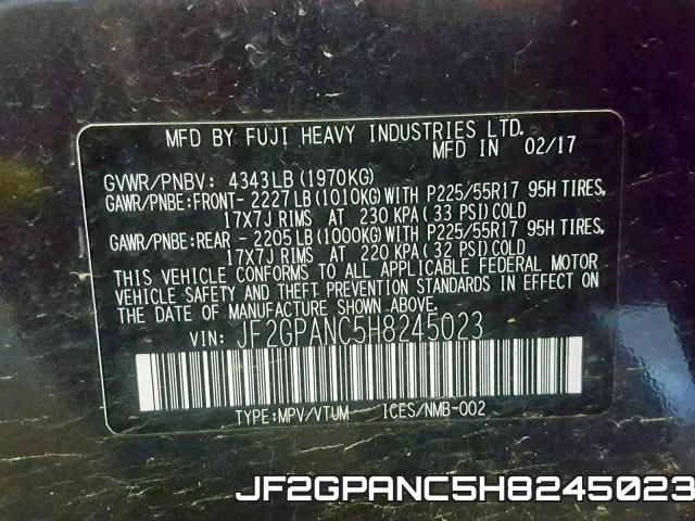 JF2GPANC5H8245023