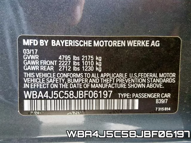 WBA4J5C58JBF06197