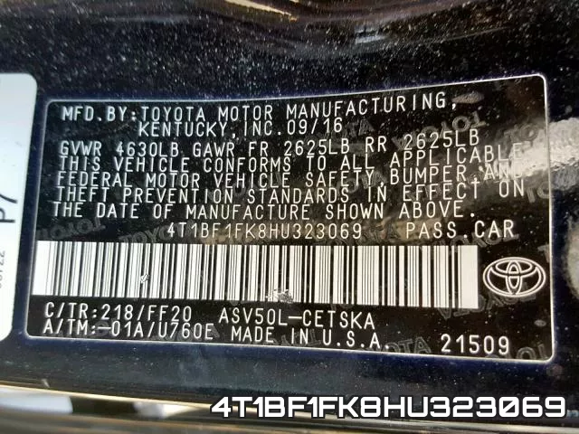 4T1BF1FK8HU323069