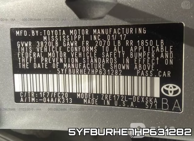 5YFBURHE7HP631282