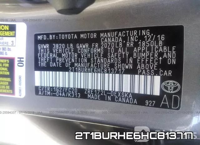 2T1BURHE6HC813717