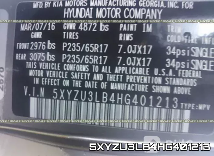 5XYZU3LB4HG401213