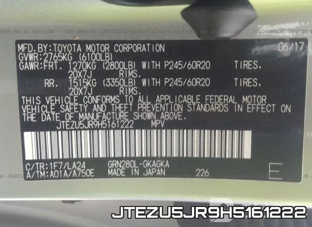 JTEZU5JR9H5161222
