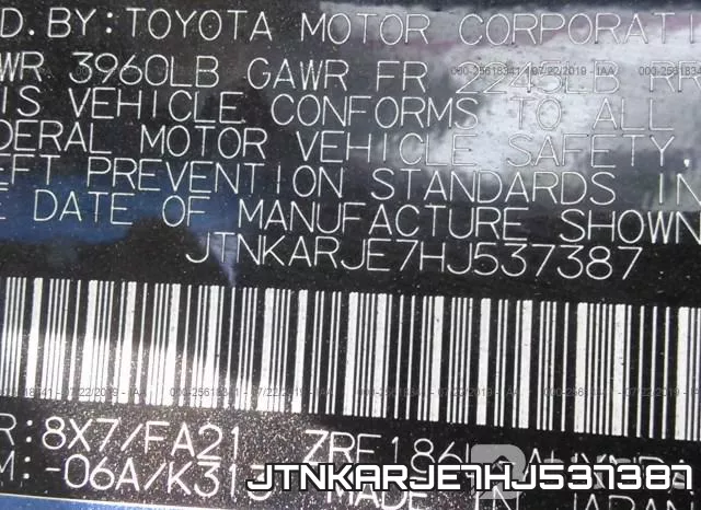 JTNKARJE7HJ537387