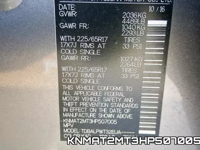 KNMAT2MT3HP507005