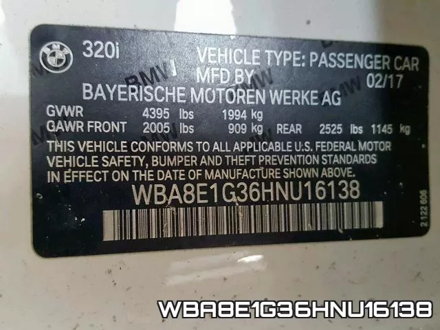 WBA8E1G36HNU16138