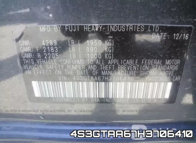 4S3GTAA67H3706410