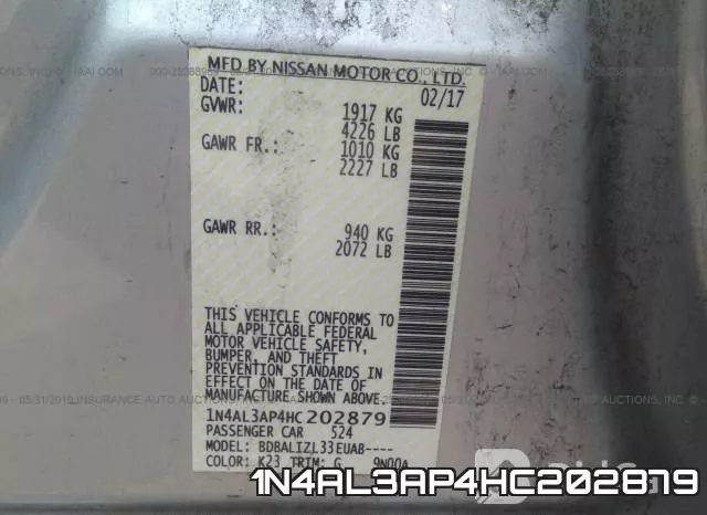 1N4AL3AP4HC202879
