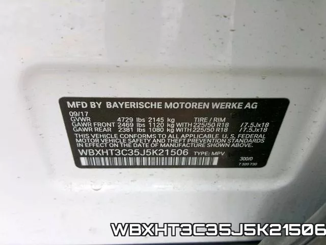 WBXHT3C35J5K21506