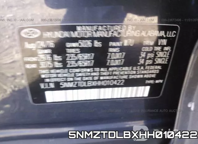 5NMZTDLBXHH010422