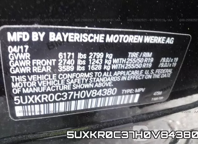 5UXKR0C37H0V84380
