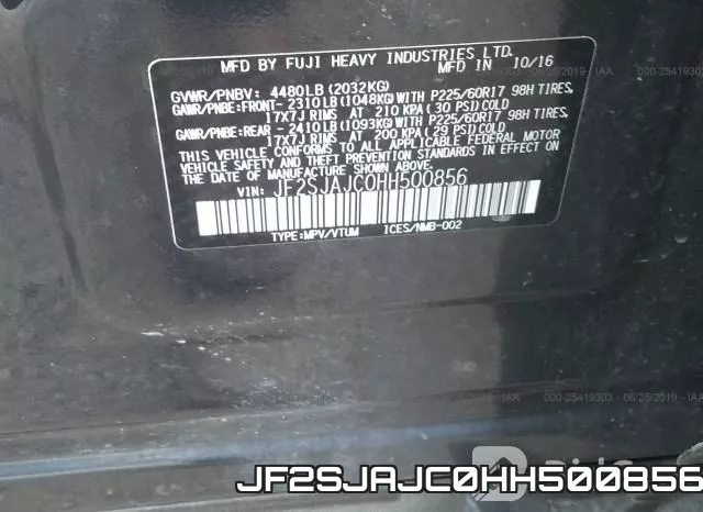 JF2SJAJC0HH500856