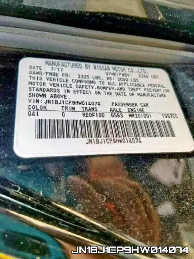 JN1BJ1CP9HW014074