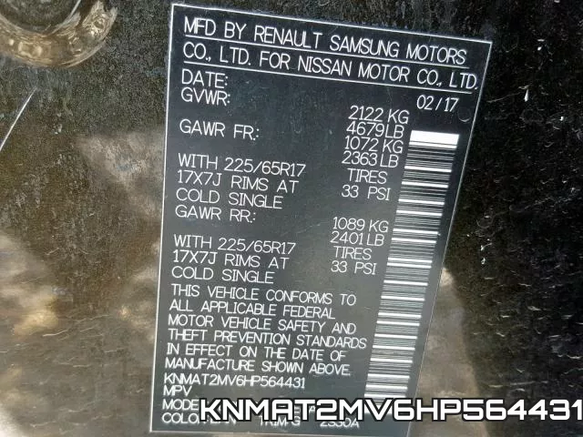 KNMAT2MV6HP564431