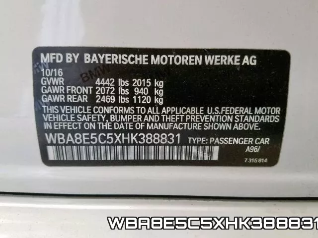 WBA8E5C5XHK388831