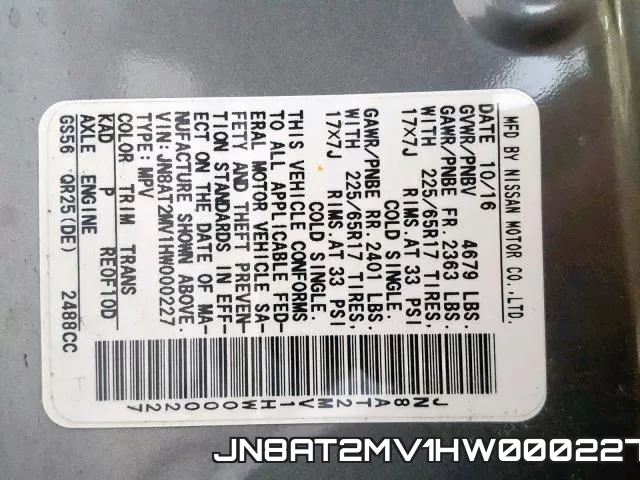 JN8AT2MV1HW000227