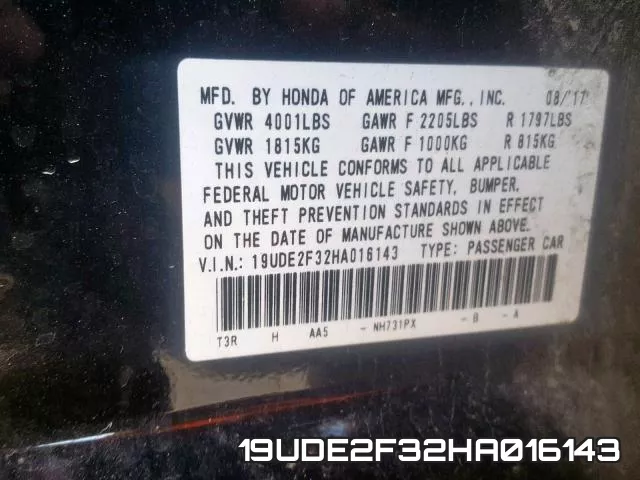 19UDE2F32HA016143