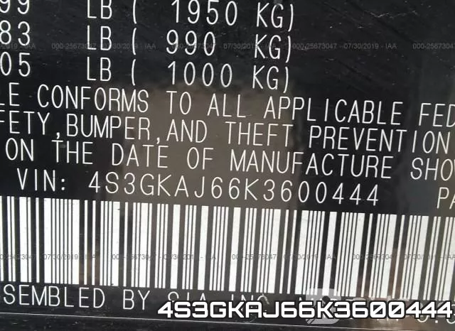 4S3GKAJ66K3600444
