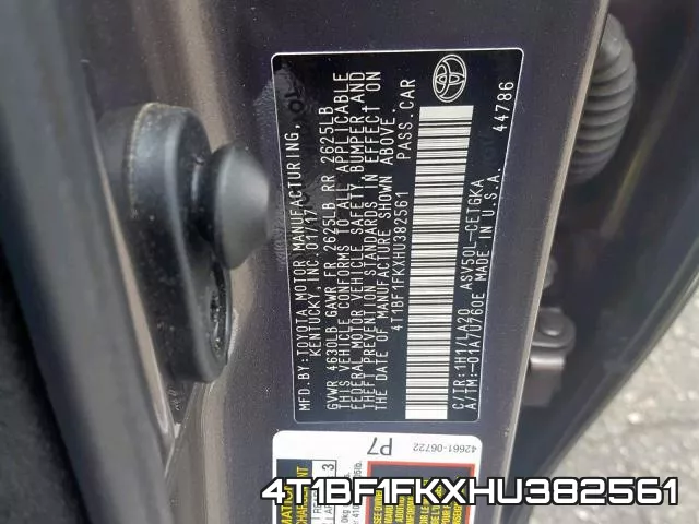 4T1BF1FKXHU382561