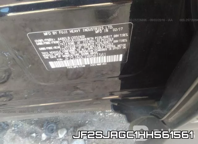 JF2SJAGC1HH561561