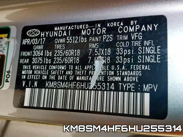 KM8SM4HF6HU255314