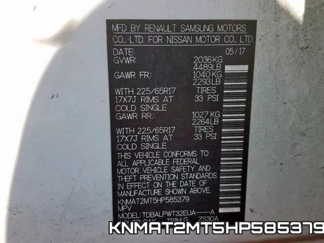 KNMAT2MT5HP585379