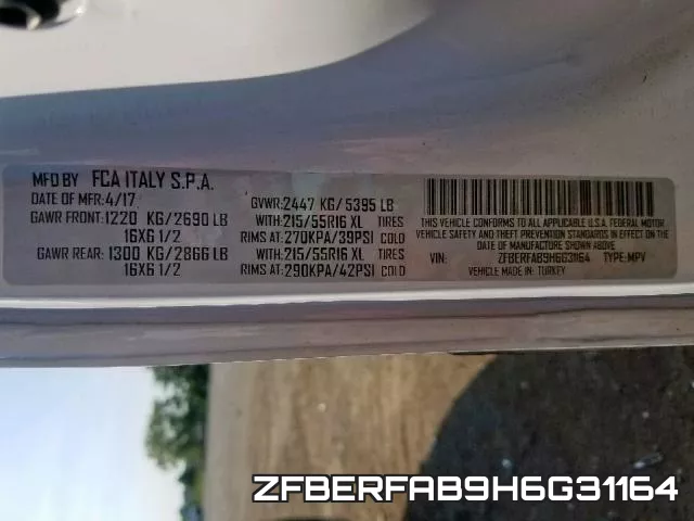 ZFBERFAB9H6G31164