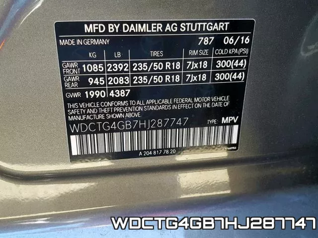 WDCTG4GB7HJ287747