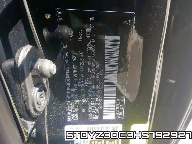 5TDYZ3DC3HS792927