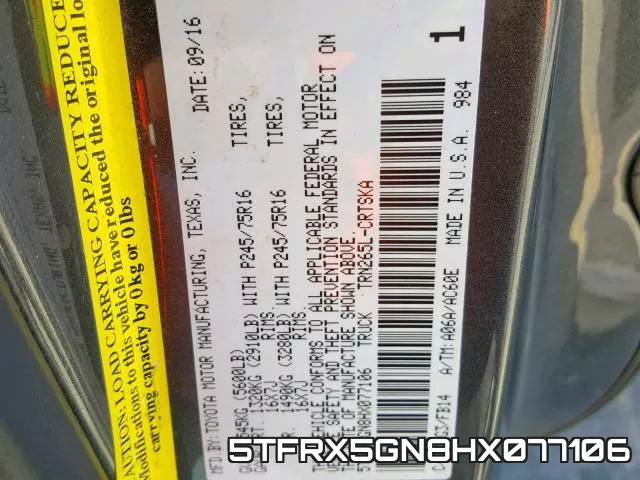 5TFRX5GN8HX077106