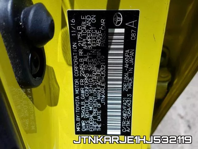 JTNKARJE1HJ532119