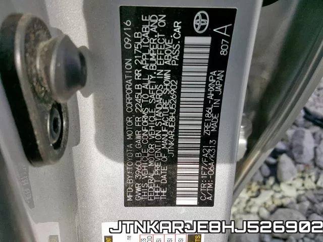 JTNKARJE8HJ526902