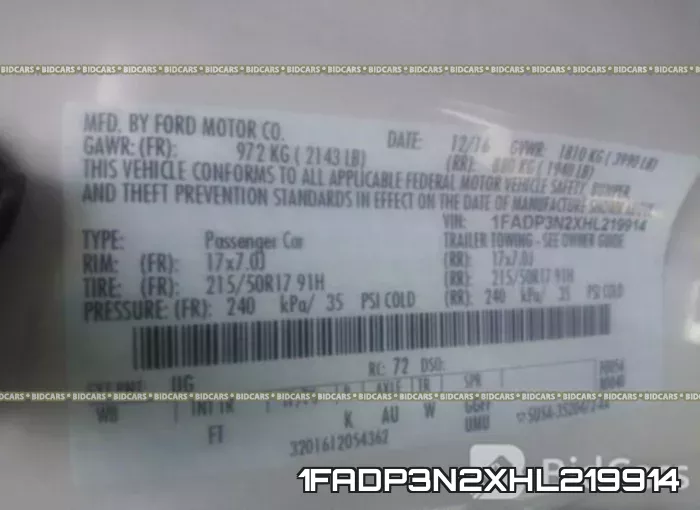 1FADP3N2XHL219914